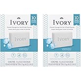 Ivory Clean Original Bar Soap, 4 Ounce, 10 Count (Pack of 2) Total 20 Bars
