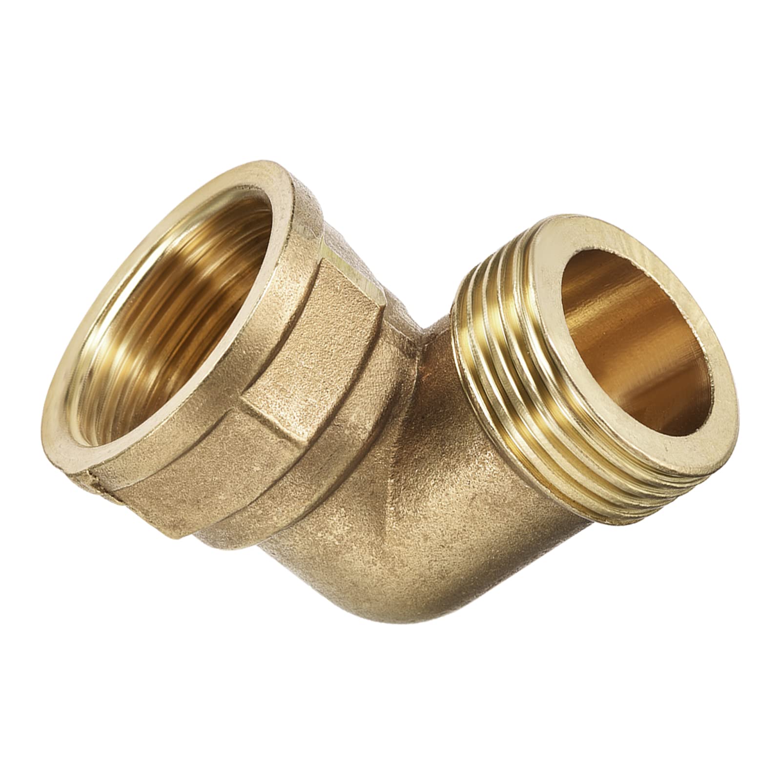 DTGN 1'' BSP x 1'' BSP(Male x Female) 90 Degree Elbow Pipe Fitting - Good for Water Pipe System - Brass Tube Fittings - Gold Tone