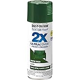 Rust-Oleum Painter's Touch 2X Ultra Cover Spray Paint, Gloss Hunter Green | Indoor and Outdoor Surfaces (Metal, Wood, Plastic), Fast Dry, Durable, Sprays from Any Angle, Comfort Tip, Oil Based