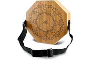 EASTROCK Two-Tone Cajon Drum Box – Portable Travel Wooden Hand Drum with Snare Wire, Adjustable Strap, Easy to Carry Cajon Percussion for Adults and Beginners