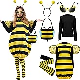 Janmercy Bee Costume Kit Halloween Cosplay Adults Women Bee Costume Accessories Halloween Cosplay Party