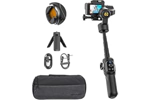 Gimbal Stabilizer for OSMO Action4 Sport Camera, 3-axis Handheld Stabilizer for GoPro Hero 12/11/10/9/8, w/Built-in 19cm Extension Rod for Action Camera Video Recording, AOCHUAN Smart G1