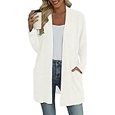 AYIFU Women's Lightweight Cardigan Long Sleeve Sweater Open Front Casual Fall Cardigans with Pockets