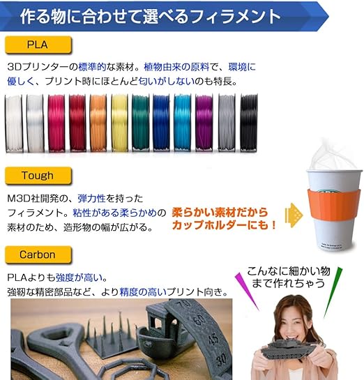 Amazon The Micro Plus ザ マイクロ プラス 3dプリンター コンパクトサイズ Plaフィラメント1本付 パープル 3dプリンタ本体 産業 研究開発用品 通販