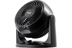 IRIS USA WOOZOO Air Circulator Fan, Vortex Fan, Desk Fan, Portable Fan, 3 Speed Settings, 6 Tilting Head Settings, 74ft Max A