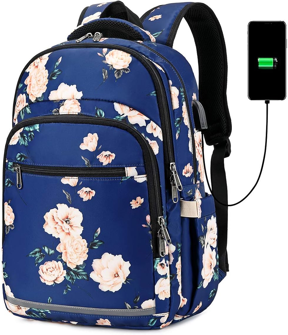 Laptop Backpack 15.6Inch School Rucksack USB Travel Daypack College Bookbag