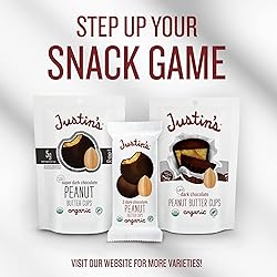 JUSTIN'S Organic Mini Dark Chocolate Peanut Butter