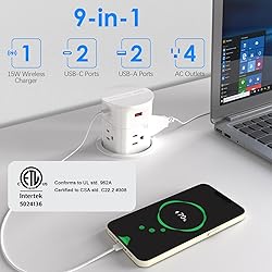 ANNQUAN 3.15" Pop Up Countertop Outlet with 15W