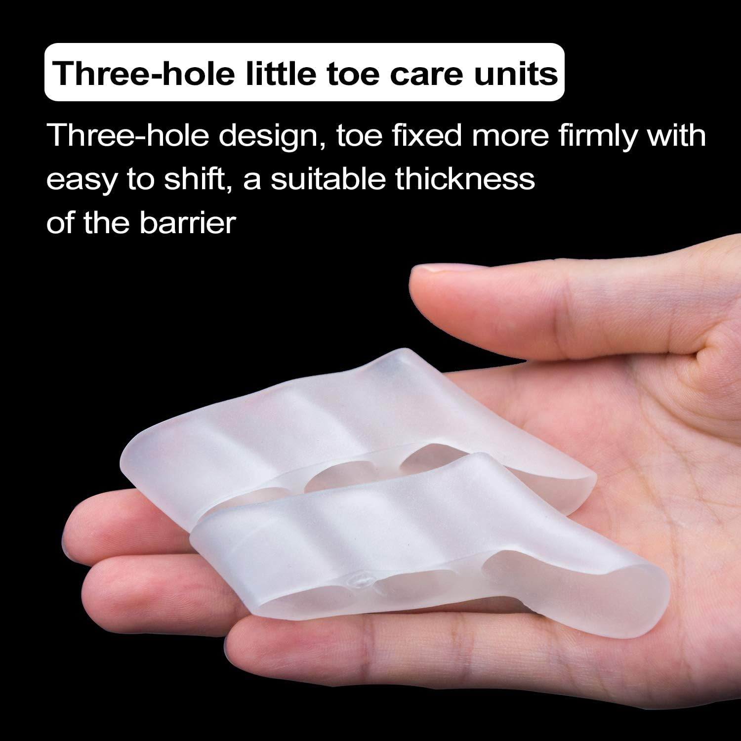 Povihome 10 Pack Pinky Toe Separator and Protectors, Triple Gel Toe Separators for Overlapping Toe, Curled Pinky Toes Separate and Protect: Health & Personal Care