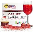 Bulk (20g) Red Edible Glitter for Drinks | Premium Red Edible Glitter for Cakes Drink Brew - Edible Glitter Cake Decorations for Strawberries Cocktails