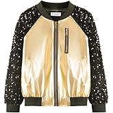 WELAKEN Sequin Jacket for Girls II Kid & Toddler lightweight Flight Jacket Kid's Bomber Jacket