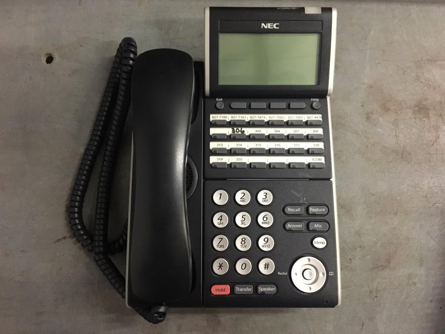 NEC DLV(XD)Z-Y(BK) DTL-24D-1(BK)TEL Black Telephone