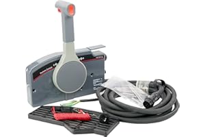 NEWMAIX Marine Outboard Remote Control Box,703-48230 Pull Throttle Remote Control Box for Yamaha Outboard Right Side Mount 7 Pin 16 FT Cable Without Trim Tilt Switch (Pull to Open)