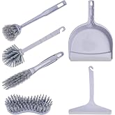 6 Pcs Small Broom and Dustpan Set, Portable Handheld Sweeping Brush Combo | Versatile Sweeping Tools for Small Space Cleaning. Ideal for Clearing a Desk, Car Interior, Camping Dirt, and Animal Waste