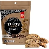 Tutti Gourmet Gluten-free Biscotti 10oz, Handmade &amp; Vegan | Dairy-free, Egg-free &amp; Halal Certified. Twice-baked Italian Cookies w/ Almonds. Enjoy w/ Coffee or Tea, Resealable Bag