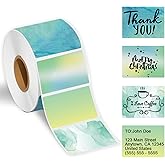 WONLABEL 1.57x1.18 (40x30mm) Thermal Labels for T50M/M110/M108/M220/M260 Label Makers, Self-Adhesive Stickers Thermal Printer Labels, Small Business Barcode & Packaging, 230pcs/Roll, Foggy Field