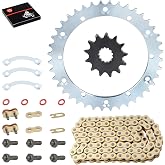 520V-X X-Ring 92 Link Drive Chain &amp; Sprocket Bolt Kit Compatible with Yamaha Raptor 660 YFM660R 2001-2005