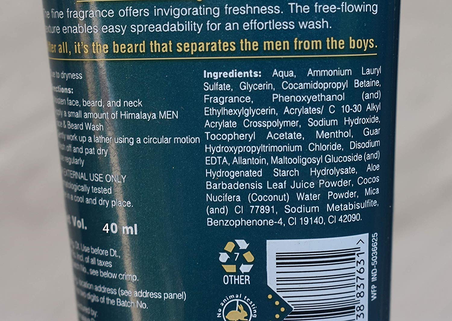 himalaya face beard wash