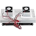 Yrhrol DC 12V DIY Thermoelectric Peltier Refrigeration Cooling System Kit Semiconductor Cooler Heat Sink,2 Cooling Fans, 2 Large Fans and 2 Cold Junction modules