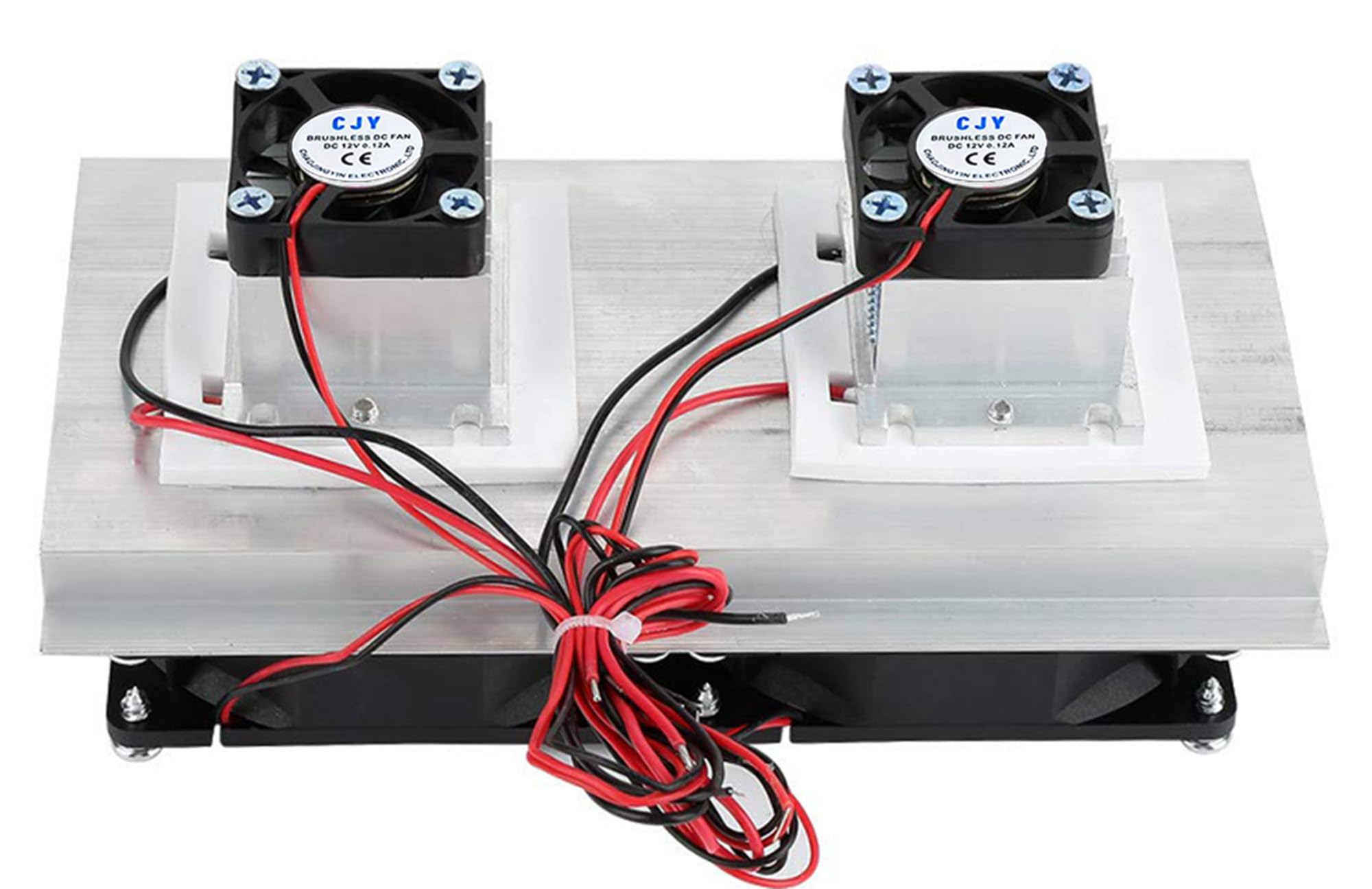 Photo 1 of Yrhrol DC 12V DIY Thermoelectric Peltier Refrigeration Cooling System Kit Semiconductor Cooler Heat Sink,2 Cooling Fans, 2 Large Fans and 2 Cold Junction modules