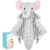 Sprinqdawin Loveys for Babies,Soft Baby Security Blanket for Newborn Infant Toddler Snuggle Toy Stuffed Animal,Lovey Elephant Security Blankets Gifts Baby Unisex Birthday(Gray Elephant,12.4in)