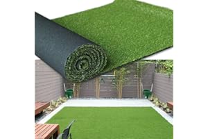 GOASIS LAWN Artificial Grass Turf Area Rug - Grass Height: 1.38" - Size: 7FTX17FT - Perfect Color/Sizing for Any Indoor/Outdoor Uses and Decorations