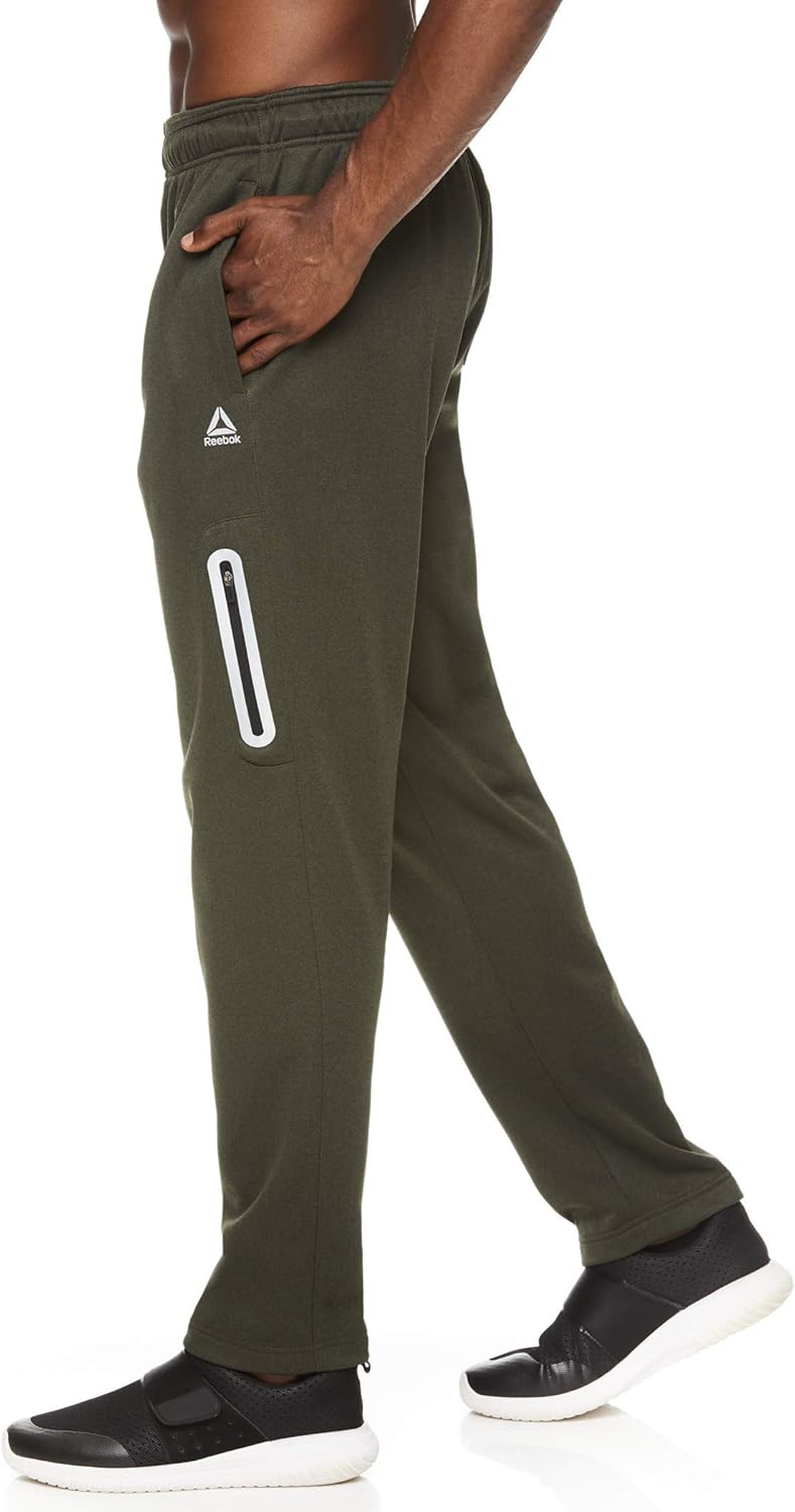 Reebok Men's Track & Running Pants with Pockets - Athletic Workout Training & Gym Pants for Men: Clothing