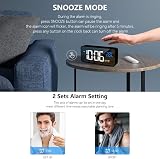 HOMVILLA Digital Alarm Clock with Large LED Mirror Display, Dual Alarms, USB view 7