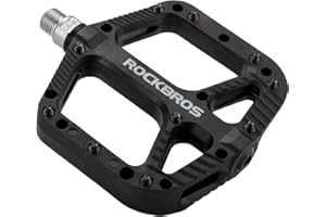 ROCKBROS Bicycle Pedals Road Mountain Bike Pedals 9/16 Nylon Fiber Flat Platform Pedals