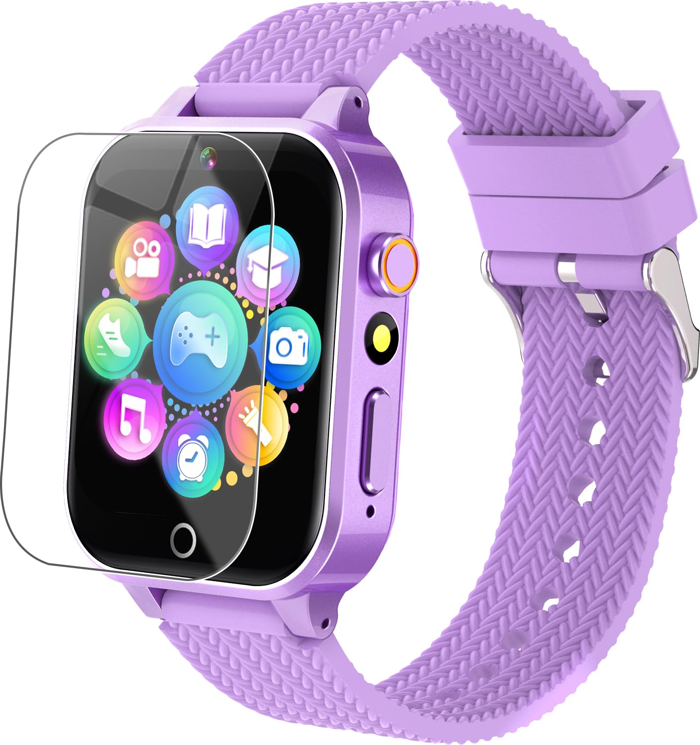 Photo 1 of Smart Watch for Kids Girls Age 3-12 with 26 Puzzle Games HD Video Camera Touchscreen Music Player Learning Cards Storybook Pedometer Metal Case Kids Watch Toy Birthday Gifts Include 2 Screen Protector
