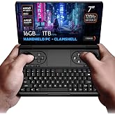 GPD Win Mini 2025 Handheld Gaming PC, AMD Ryzen 7 8840U, 8C/16T up to 5.1GHz, Radeon 780M GPU, 16GB LPDDR5X RAM, 1TB NVMe SSD, 7&rdquo; 1080p 120Hz Touchscreen, Wi-Fi 6E Bluetooth 5.3