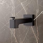 Signature Hardware 449813 Hibiscus 7-11/16" Integrated Diverter Tub Spout, Matte Black, Brass