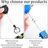 Yafe 2 Pack Heavy Duty Retractable Badge Reel Thick Steel Cord Key Holder view 2