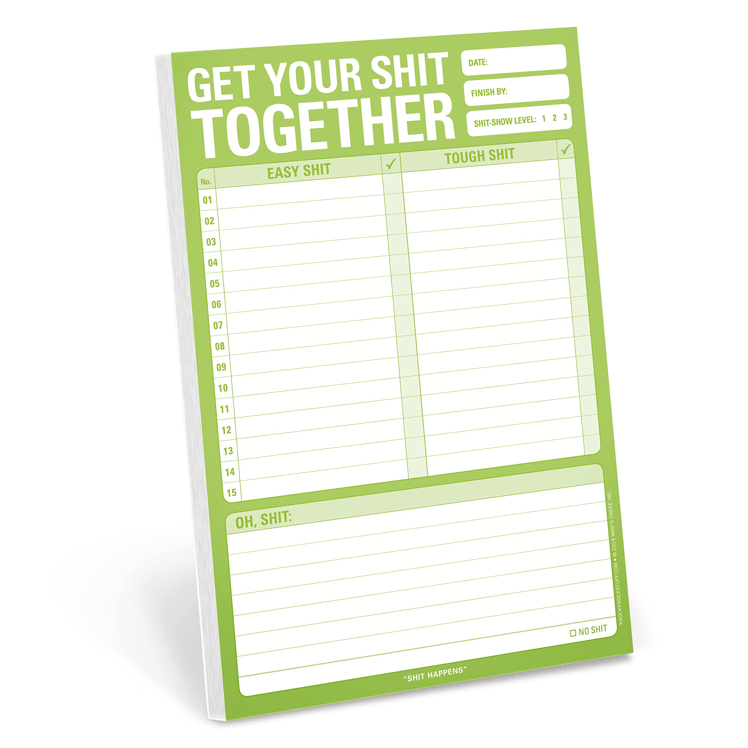 Knock Knock Get Your Together Pad, to Do List Note Pad, 6 x 9-inches