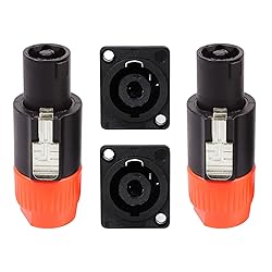 HBU 4 Packs Speakon Connector Kit - 2pcs 4 Pole