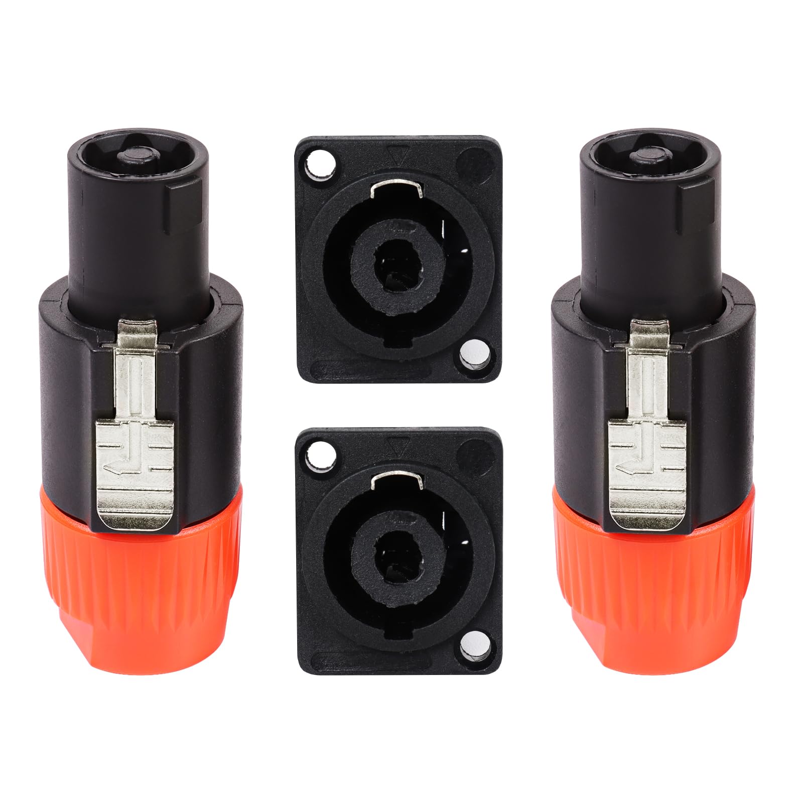 HBU 4 Packs Speakon Connector Kit - 2pcs 4 Pole