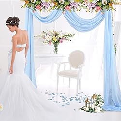 PARTISKY Wedding Arch Draping Fabric, 2 Panels 18FT