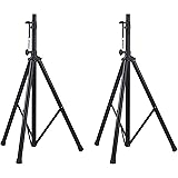Amazon Basics Adjustable Speaker Stand - 4.1 to 6.6-Foot, Steel, 2-Pack
