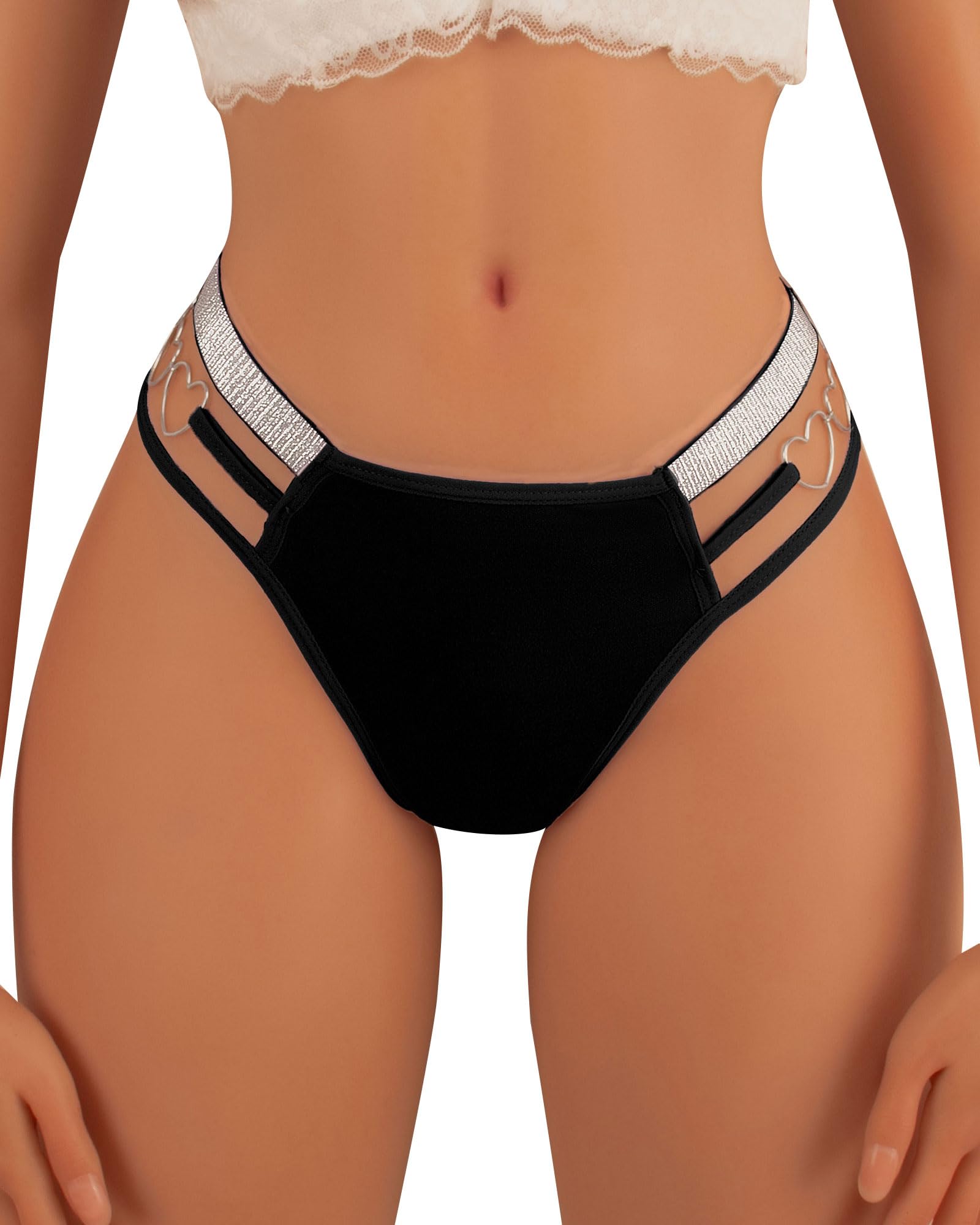 Photo 1 of Banamic Women's Shine Strap Underwear Sexy Comfortable Panties Underwear 1XL