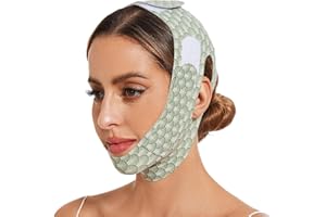 EDCBMB V Line Lifting Mask Chin Strap for Sleeping jaw Exerciser jawline Shaper for Women,Large,Green