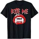 Bite Me funny Vampire Bite Me Halloween T-Shirt