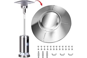HUALEDI Patio Heater Top Reflector Shield Aluminum Replacement Parts Accessories for Outdoor Propane Patio Heaters,Ennegy Saving,Windshield,Dustproof(3 Top Attached Holes Mount,33 Inches)
