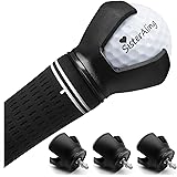 SisterAling 3-Prong Golf Ball Retriever Grabber Pick Up,Back Saver Claw Put On Putter Grip,Suction Cup Ball Grabber,Sucker fo