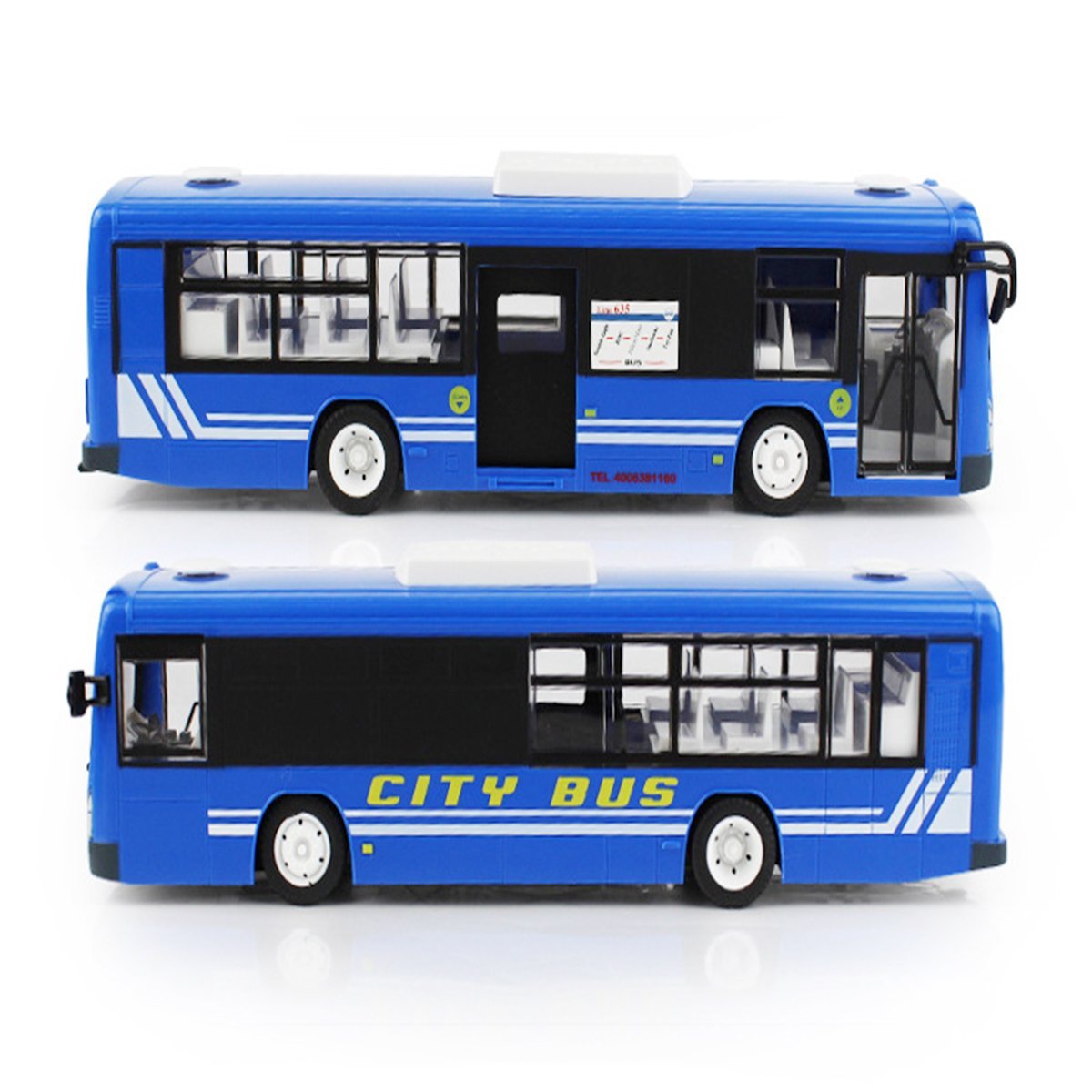 Hugine 6 Channel 2.4Ghz Remote Control Bus With Lights and Sounds (Blue