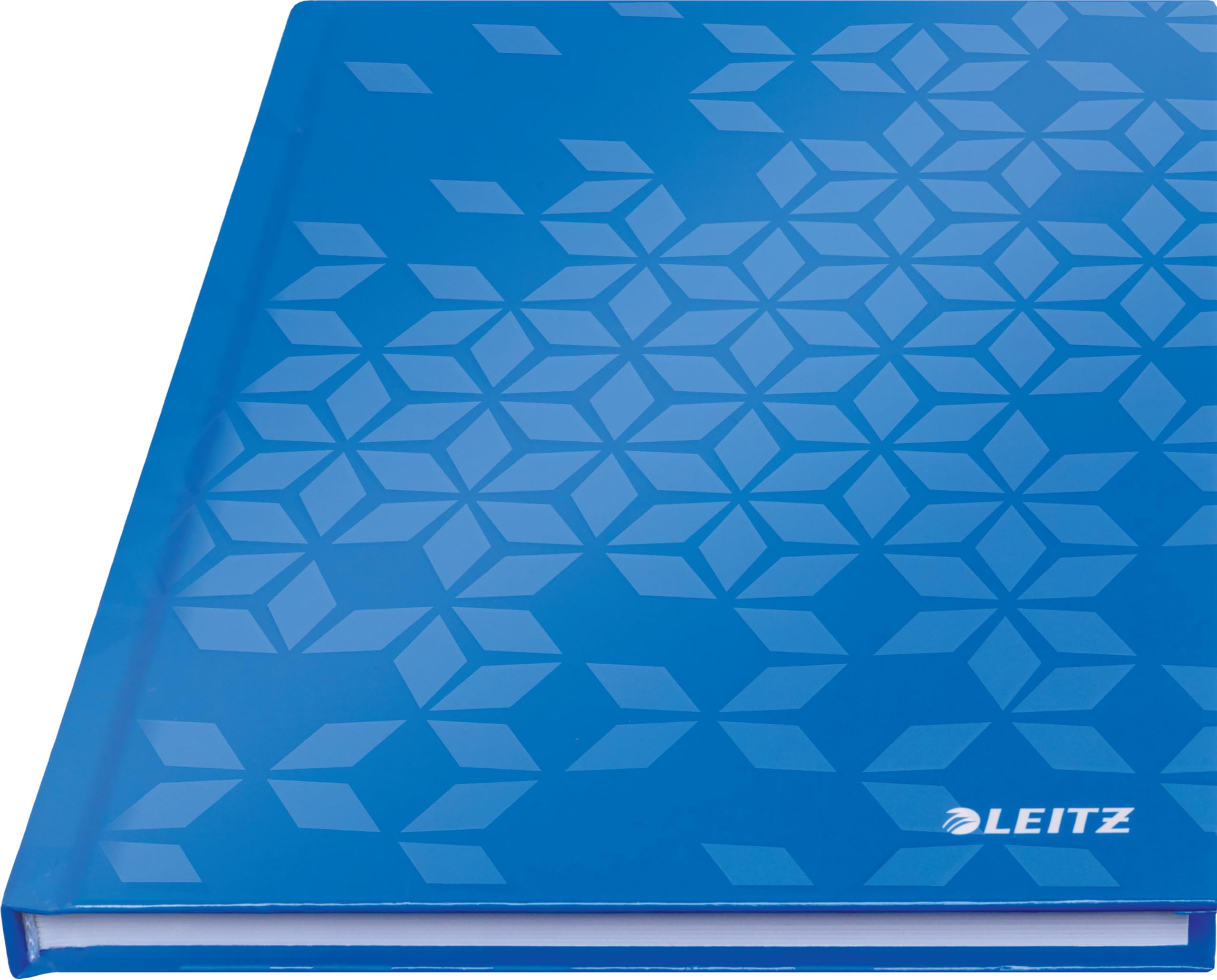Leitz WOW Notebook A5 Squared, Hardcover, 160 Pages, 80 Sheets of FSC-Certified Paper (80 g/m²), Laminated Cover, Thread Binding, For Office, School or as a Diary, Blue, 46281036
