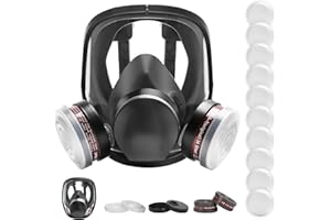 XIANZHO Respirator Gas Masks with Filters, Reusable Full and Half Face Gas Mask Against Organic Vapors, Chemical