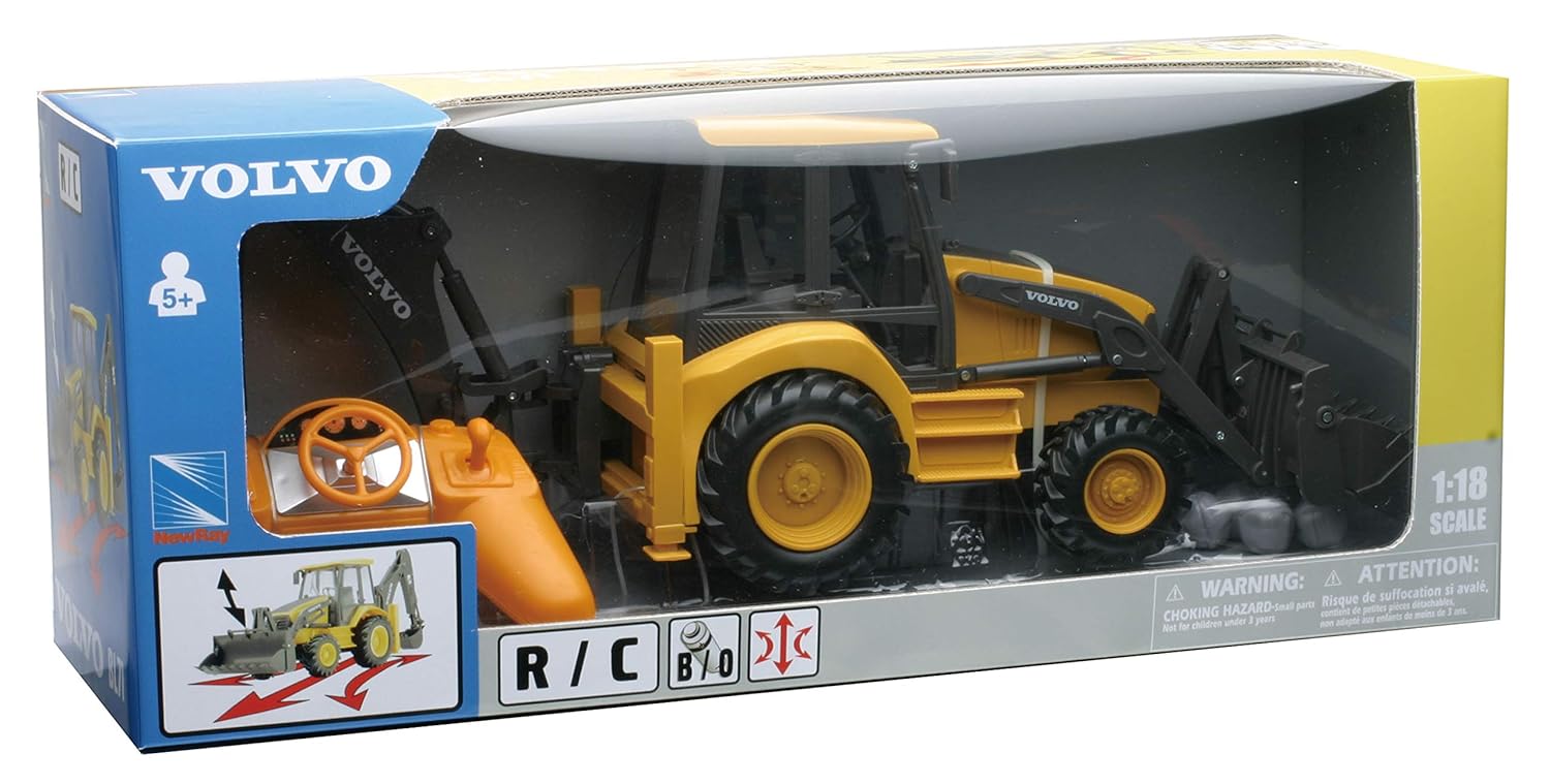 Buy New Ray BL71 Remote Control Volvo Backhoe Loader (Multicolor