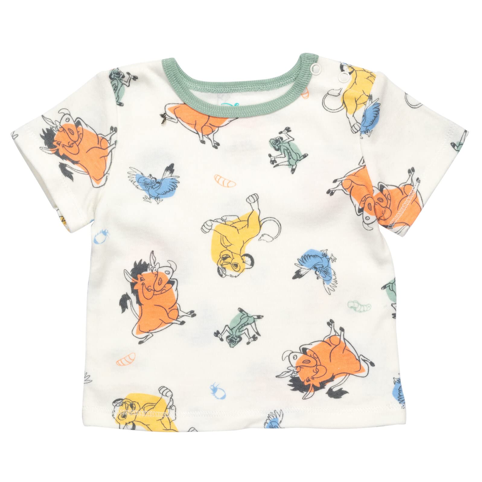 Disney Junior Baby French Terry Short Overalls, T-Shirt and Hat 3 Piece Outfit Set Newborn to Infant Sizes (OS - 24 Months)