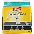 Glad for Pets Black Charcoal Puppy Pads - Super Absorbent Disposable Dog Pee Pads, Potty Training Pads, and Pet Supplies - Grey Dog Pee Pads for Crate Training and Indoor Use 17.5" x 23.5" - 120 Count