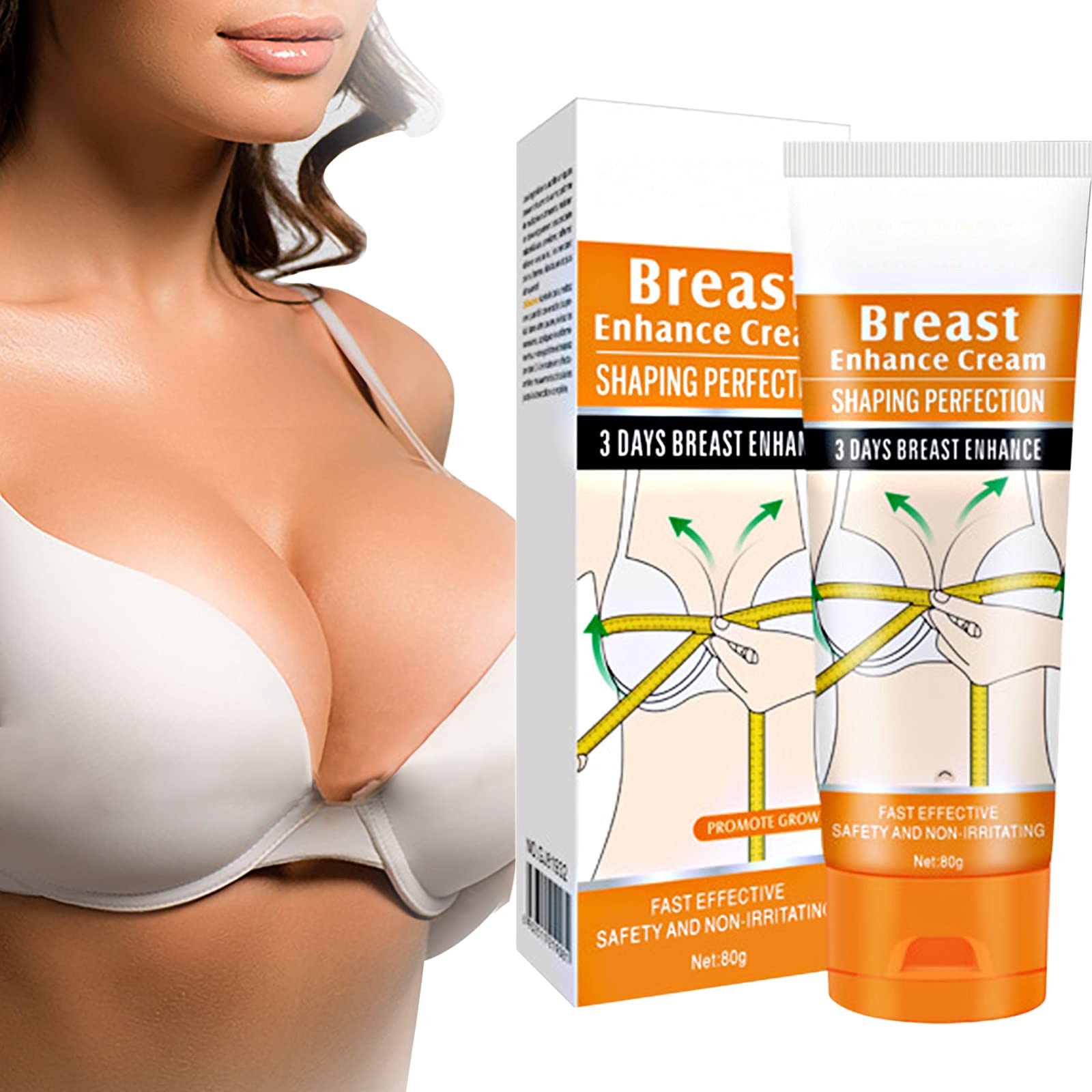 Indimization Breast Enlargement, Breast Enhancement Cream Clinically Proven for Bigger Fuller Breasts Firms Plumps Lifts your Boobs Natural Enhancer Alternative to Surgery for Women, 80 g (Pack of 1)